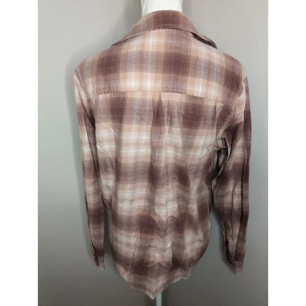 Carhartt rugged flex loose fit pink plaid button up sz M - Picture 4 of 10
